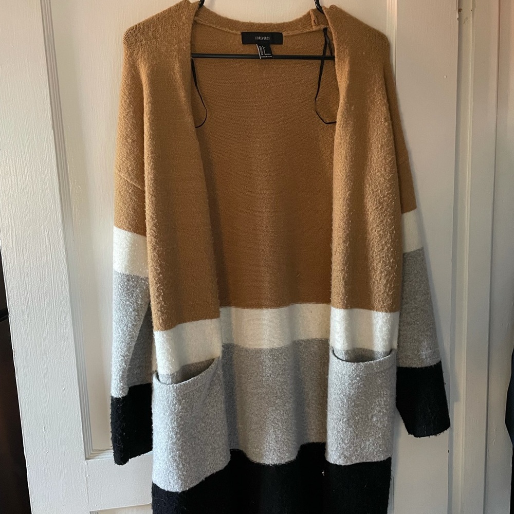 Forever 21 Striped Cardigan